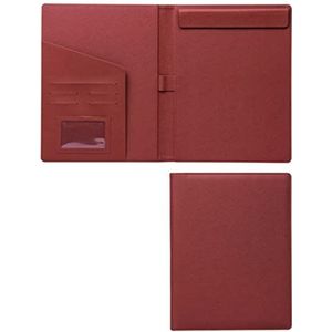 Ringband, A4 PU leren padfolio map organizer met schrijfblok multicolor(Brown)