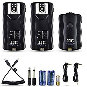 JJC Draadloze flitsontspanner voor Sony Alpha A7III A7II A7 A7RIII A7RII A7R A7R2 A7SII A7S A9 A6500 A6400 A6300 A6000 A5100 A5000 RX100 VII VI VA V IV III R9 X10 IV III II (2 ontvangers)