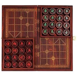 Chinese schaakset, draagbare opvouwbare Chinese Xiangqi, educatief strategiespel, educatieve tafelspellen for 2 spelers, geschikt for verzameling/cadeau(Size:5.8cm/2.3"")