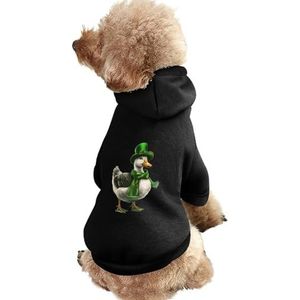 St Patricks Day Goose Gedrukt Pet Hoodie Sweatshirt Warme Puppy Pullover Winter Jas Voor Kleine Medium Grote Honden Katten