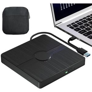 Externe schijf Draagbare 3D externe CD DVD-speler met USB 3.0 Type-C Dual Port Drive for laptop-pc