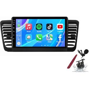 Android 14 Autoradio Sat Navi voor S-ubaru Legacy (2004-2009) 9 Inch Touchscreen Multimedia Speler met Draadloze Carplay GPS Navigatie FM RDS Bluetooth 5G-WiFi SWC DSP,M120s