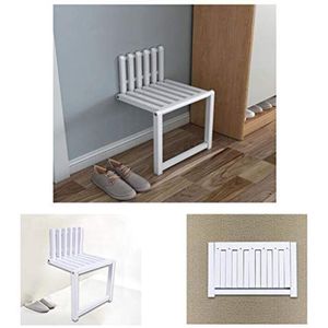 Massief Houten Vouwstoel Wandgemonteerde Onzichtbare Schoen-veranderende Kruk Maximum Dragende 300KG Gemakkelijk te installeren Ruimtebesparende Multifunctionele Stoel