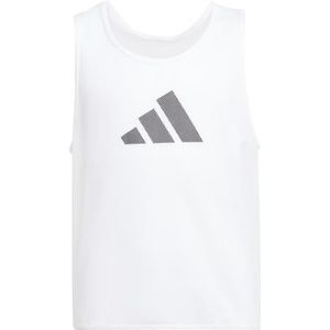 adidas Unisex niños ADIDAS TRAINING BIB24 YOUTH, white, 7-8 Years