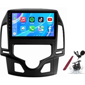 Android 14 Autoradio Sat Navi voor H-yundai I30(2006-2011) 9 Inch Touchscreen Multimedia Speler met Draadloze Carplay GPS Navigatie FM RDS Bluetooth 5G-WiFi SWC DSP,M100s