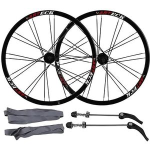 ZECHAO 26-inch mountainbike, Quick Release V-Brake Cycling Wheels Hybrid 24 Hole Disc 7 8 9 10 Speed ​​Double Wall Mountain Rand (Color : A, Size : 26inch)