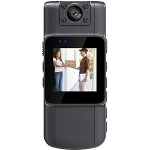 Mini bodycamera met video 2K Mini Camera HD LED Scherm 180 Draaibare Len Politie Lichaam gedragen camera's Draagbaar Pocket Sport DV DVR Camcorder PC Webcam