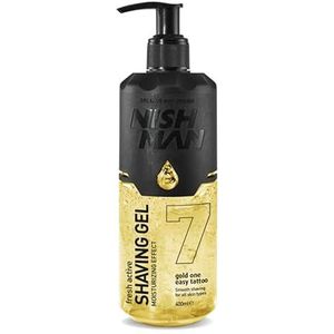 NISHMAN - Shaving Gel 07 - Gold One - 400ml - Scheergel - Hydraterend en Verzorgend