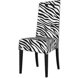 KemEng Basic Zebra, stoelhoezen, stoelbeschermer, stretch, eetkamerstoelhoes, stoelhoes voor stoelen