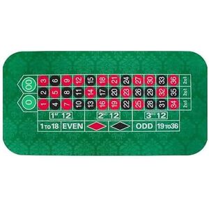 Poker-achtige tafel, Antislip rubberen roulette spel lay-out tafelbladhoes, pokermat met draagtas, 8 spelers spel lay-out mat(L)