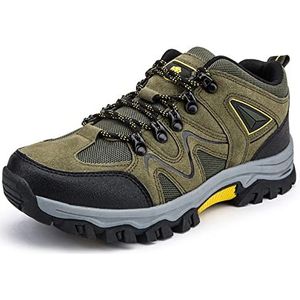 EKsma Heren lage hoogte ademende outdoor wandelschoenen antislip trekking camping wandelschoenen, Donkergroen, 43 EU