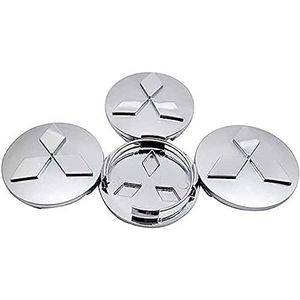 4-delige Naafdoppen voor Mitsubishi ASX Ralliart Outlander Lancer Pajero Eclipse Galant 60mm, Wieldecoratiedeksel, Wieldoppen, Naafdop, Stof/Waterdicht/Slijtvast/Met logo