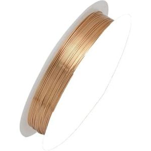 Kleurvaste koperdraad voor armband ketting sieraden doe-het-zelf accessoires 0,2/0,25/0,3/0,5/0,6/0,7/1,0 mm ambachtelijke kralendraad-kc goudkleur-0,4 mm - 9,2 meter