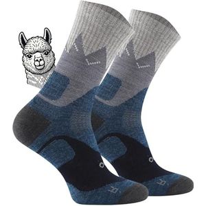 TODO BP Wandelsokken, merinowol, voor heren, dames, kinderen, trekkingsokken van merinowol, ademend, antiblaren, geproduceerd in de EU, 43-46 EU