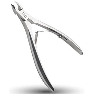 Rui Smiths Nagelriemknipper, Professioneel, Roestvrij staal, Japanse Handgreep, Spiegelende Afwerking, Dubbele Veer, 4mm Kaak (Quarter Jaw)