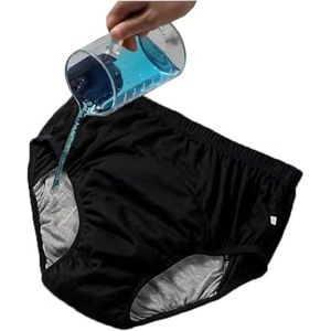 Incontinentie Ondergoed Lekvrij Slipje For Ouderen Oude Mannen Vrouwen Periode Lekvrije Slips Herbruikbare Doekluiers (Color : Black, Size : L/Large)