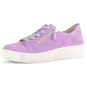 Gabor Low-Top sneakers voor dames, lage schoenen voor dames, Paars Light 18, 40 EU