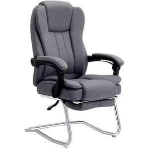 Kantoorstoelen voor thuis Modieuze computerstoel Bureaustoel for thuis Bureaustoel met hoge rugleuning Comfortabele zittende boogfauteuil Bureaustoel(Gris)