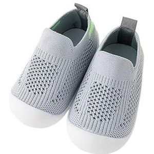 Babyschoenen Zomerbabywandelschoenen Zachte zool Ademend, antislip, holle mesh-schoenen for jongens en meisjes Sokken en schoenen (Color : GRAY, Size : Inner length 14.5cm)
