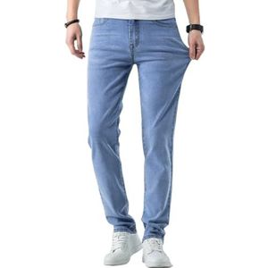 SDFGH Retro zakenlieden slanke jeans met rechte pijpen, katoenen stretchbroek (Color : D, Size : 33)