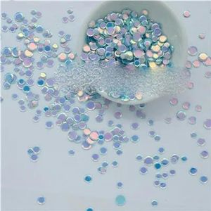 3000 stks/partij 4/5/6mm Cup Ronde Geen Gat Losse Pailletten Glitter Paillette Naaien Bruiloft Confetti Craft Kids DIY-Blauw-Mix Size