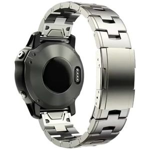 Licht Titanium Legering Horlogeband 22mm 26mm fit for Garmin Fenix7X/6X pro/5X/3HR/Forerunner/MK2 Tactix Delta 935 945 Horlogeband Mannen (Color : Titanium, Size : 22mm)