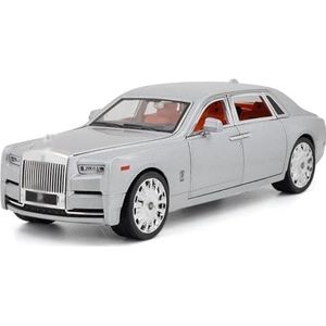 Gegoten lichtmetalen automodel Voor Rolls-Royce voor Phantom SUV 1/20 Lichtmetalen Diecasts Auto Model Speelgoed Met Pull Back Functie Voertuig Modellen verjaardagscadeau (Color : Grey)
