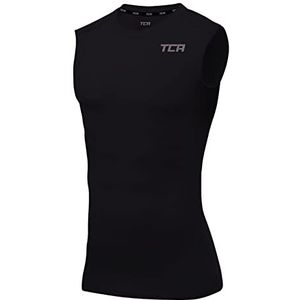 TCA Mannen HyperFusion Compressie Basislaag Hemd Onder Shirt - Zwart, S