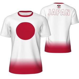Sport Mesh T-Shirt Japan Vlag voor Running Bike Voetbal Tennis Voetbal Fitness Tees 3D Gedrukt, Meerkleurig, L