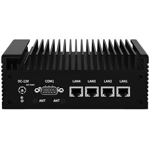 HSIPC Alder Lake N100 Quad Core Firewall Micro Appliance, Mini PC, Router Met DDR5 16G RAM 256G SSD, 4*i226-V RJ45-Poort AES-NI