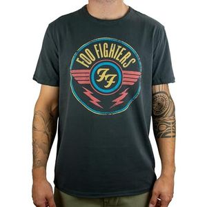 Amplified Foo Fighters-ff Air T-shirt voor heren, Grijs (houtskool Cc), XL
