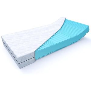 MSS e.K. Aqua Deluxe - 7-zone wellness koudschuim matras - 140 x 200 x 16 cm (kernhoogte 14 cm) - hardheidsgraad H4 & H5 - Matras Omkeerbaar matras koudschuim OEKO-TEX