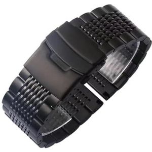 18 20 22 24mm roestvrijstalen horlogeband geschikt for Samsung Galaxy Watch 6 5 40mm 44MM 4 3 41 45mm bandjes geschikt for Huawei GT3 for Seiko armband (Color : Black and tool, Size : 24mm)