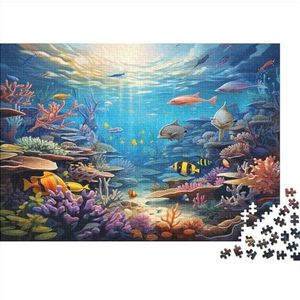 Sharks Choice legpuzzels uitdagende educatieve spellen voor volwassenen en tieners, woondecoratie geometrie logica IQ-spel, houten maritieme wereld puzzelspel, 1000 stuks (75 x 50 cm)