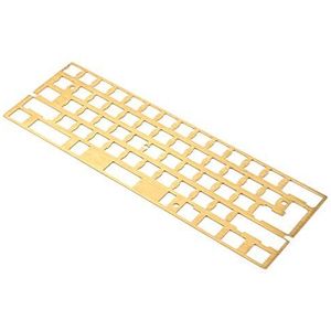 CNC 60% PVD Messing Plaat Universele Positionering Board voor GH60 60% Toetsenbord DIY Ondersteuning ISO ANSI WKL (Brush Afgewerkt PVD)