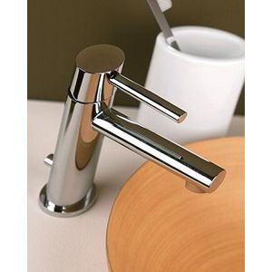 Gessi Ovale, ééngreeps wastafelmengkraan, met 1 1/4 waste, 120 mm uitloop, 23001, Kleur: Chroom