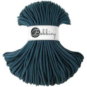 Bobbiny Hoogwaardig 5 mm gevlochten macramé-koord (pauwblauw [Peacock Blue]) 100 meter