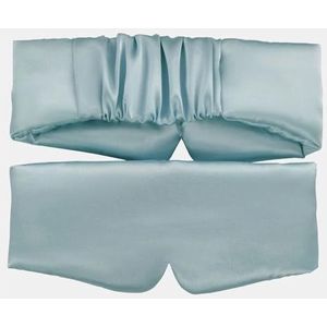 Zijde satijnen slaapmasker comfortabel slapen oogmasker oogmasker oogschaduw ogen ontspannen vergrote ooglapje vrouwen mannen slaap gezondheid (blauw, 2 stuks)