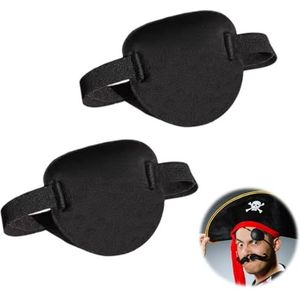 Ooglapje - Zwart - Medische Oogpatches - 2 Stuks - Verstelbare Hoofdband