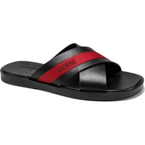 GUESS Heren Banlin sandalen, zwart rood 002, 46 EU