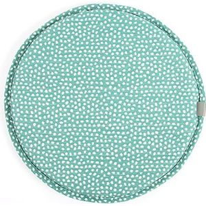 Stoelkussens voor eetkamerstoelen Set,Stoelkussens Ronde stoelkussens, antislip zachte ronde zitkussens for keuken, eetkamer, bar, hoge krukken, stoelen, kussens(Green Dots,45cm)