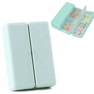 NUZBCPETR Pillendoos Reisweek Draagbare Formaat Pillenorganizer Met 7 Compartimenten 7 Dagen Pillendoos Grote Ruimte(Green)