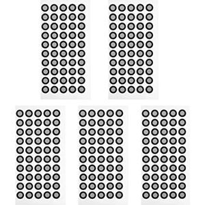 Referentiepuntmarkeringen, 5 Vellen Referentie Markeerpunt 3D Scanner Reflecterende Film Markeerpunt voor compatibele 3D-scanners