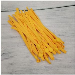 Elastische Touw 100 stuks masker elastische touw verstelbare elastische gesp-band koord stretch-reeks for Diy Mond masker accessoire naaien stretch touw Elastische Touw Met Haken (Color : Yellow, Si