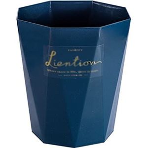 Prullenbak Vuilnisemmer Geometrie Prullenbak kan afvalbasket, vuilnisbak for thuis en keukenafval en recycling, 12L Afvalemmer Vuilnisbak (Color : Blue)
