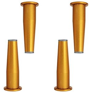 Metalen meubelbenen, tafelvoeten Meubelpoten Verstelbare metalen poten Tafelpoten Vervangende poten, eenvoudig te installeren, Gebruikt for ladekast, kast DIY-meubels (Color : Gold, Size : 10cm/3.9i