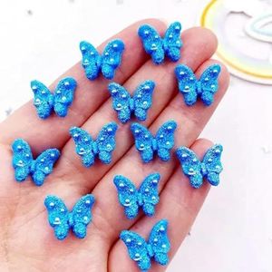 50st AB Hars Glitter Kristal Vlinder Decor Plaksteen Strass Knoppen Applicaties Accessoires DIY Bruiloft Plakboek Ambachten-N