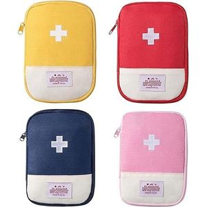 Jizlan - EHBO-zakje - Rood - Set van 4 - Draagbare Mini Organizer