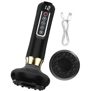 Elektrisch Schröpfmassageapparaat - Zwart - Anti-Cellulitis Apparaat met 12 Standen & 4 Modi