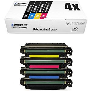 4x Eurotone Remanufactured Toner voor HP Color LaserJet Enterprise M 552 553 x dn n vervangen CF360A-63A 508A